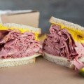 Corned Beef and Swiss Sandwich Lunch